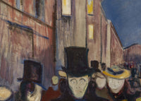 Avond op Karl Johan, Edvard Munch, detail