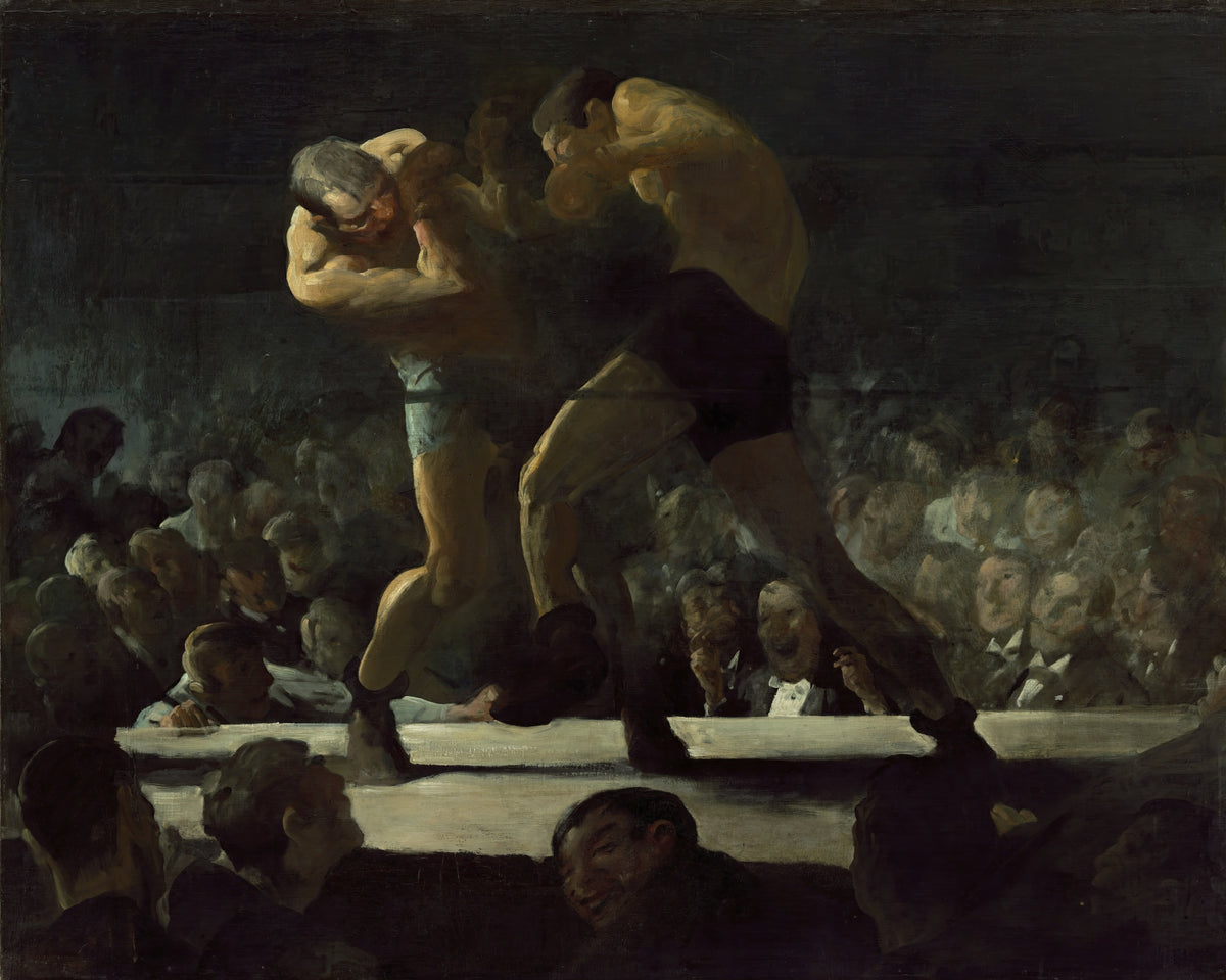 Club Night, George Bellows, kunstdruk van willem.