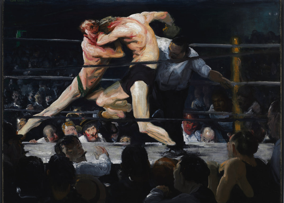 Stag at Sharkeys, George Bellows, kunstdruk van willem.