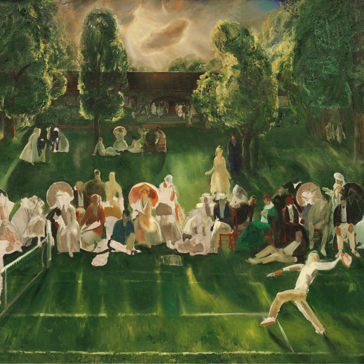 Tennistoernooi, George Bellows, kunstdruk van willem.