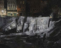 Excavation at Night, George Bellows, detail