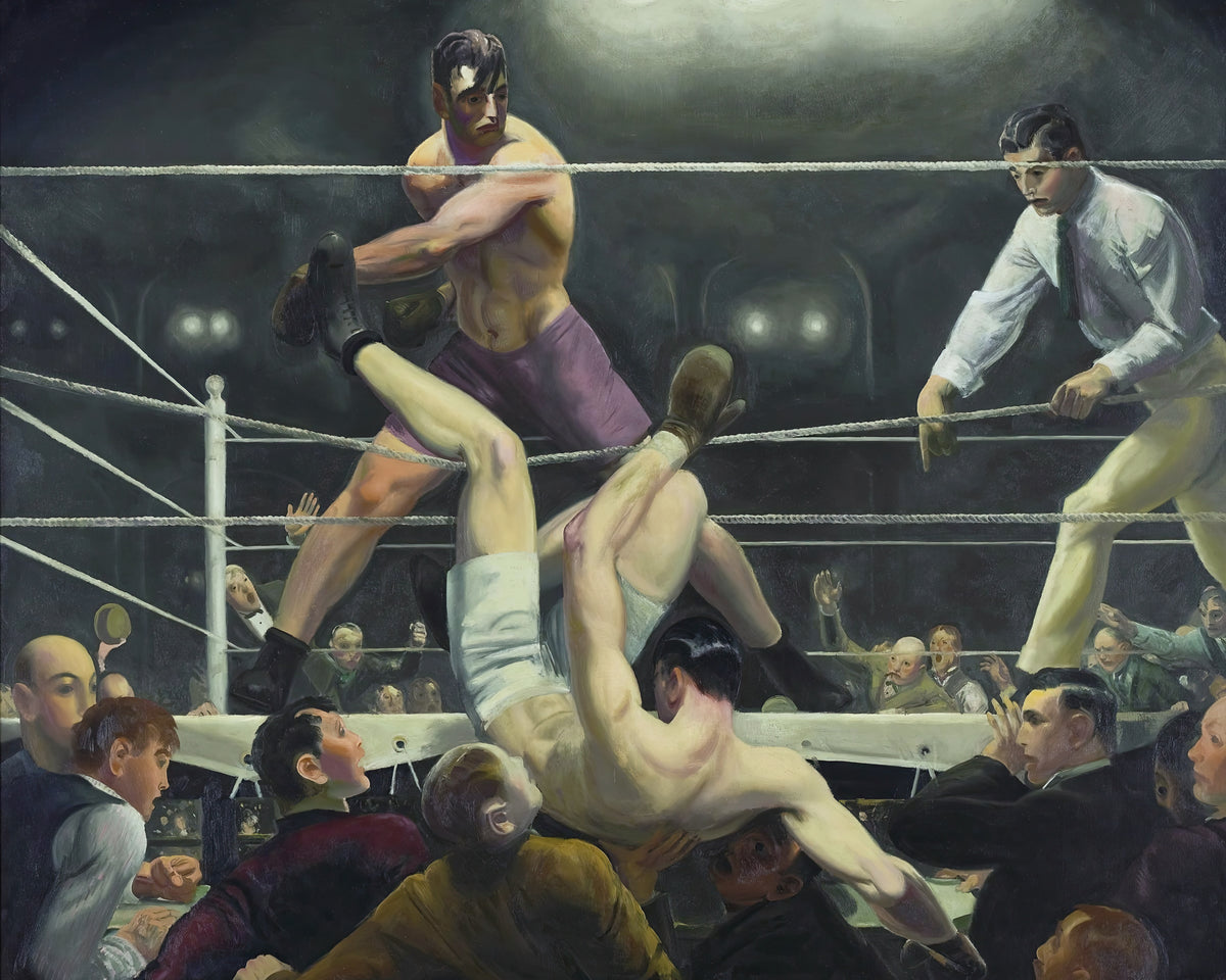 Dempsey and Firpo, George Bellows, kunstdruk van willem.