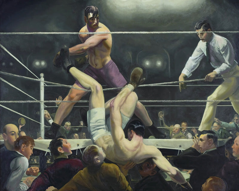 Dempsey and Firpo, George Bellows, kunstdruk van willem.