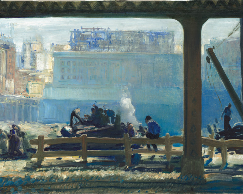 Blue Morning, George Bellows, kunstdruk van willem.