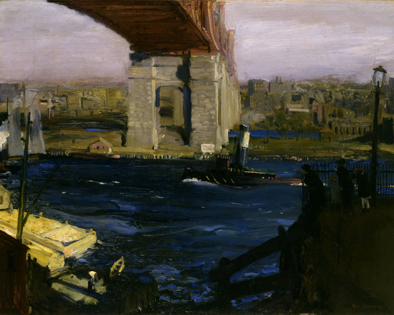 The Bridge, Blackwell's Island, George Bellows, kunstdruk van willem.