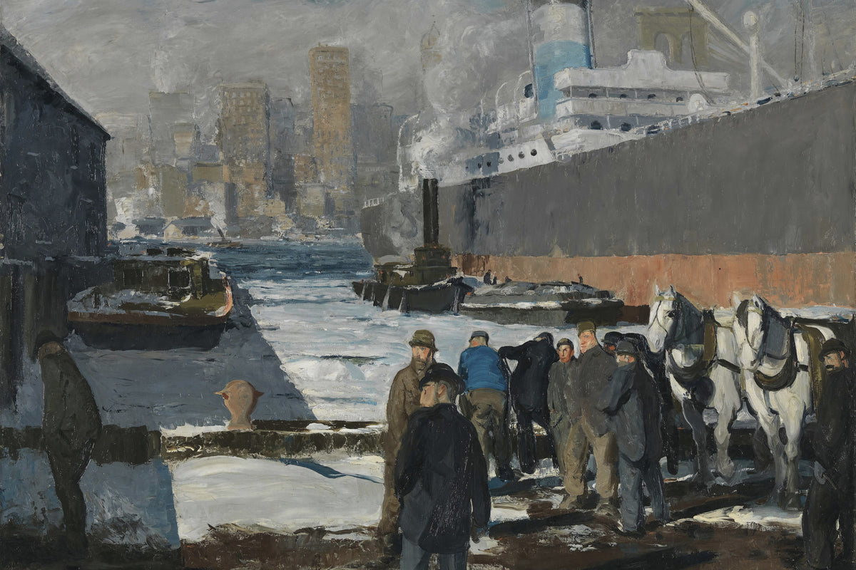 Men of the Docks, George Bellows, kunstdruk van willem.