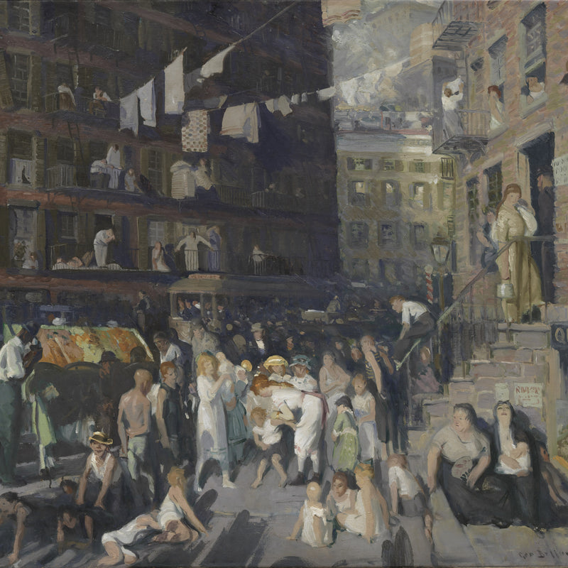 Cliff Dwellers, George Bellows, kunstdruk van willem.