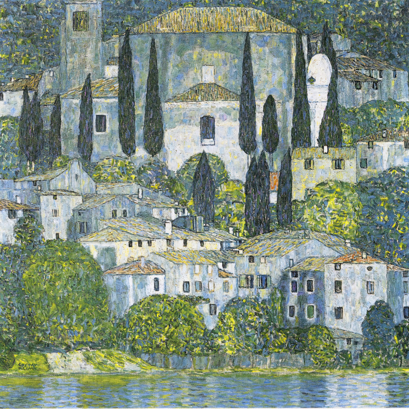 Kerk in Cassone, Gustav Klimt, kunstdruk van willem.