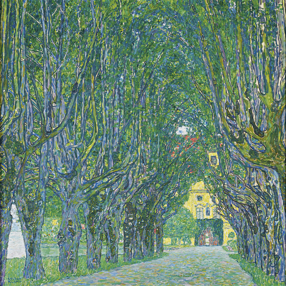 Laan bij Schloss Kammer, Gustav Klimt, kunstdruk van willem.