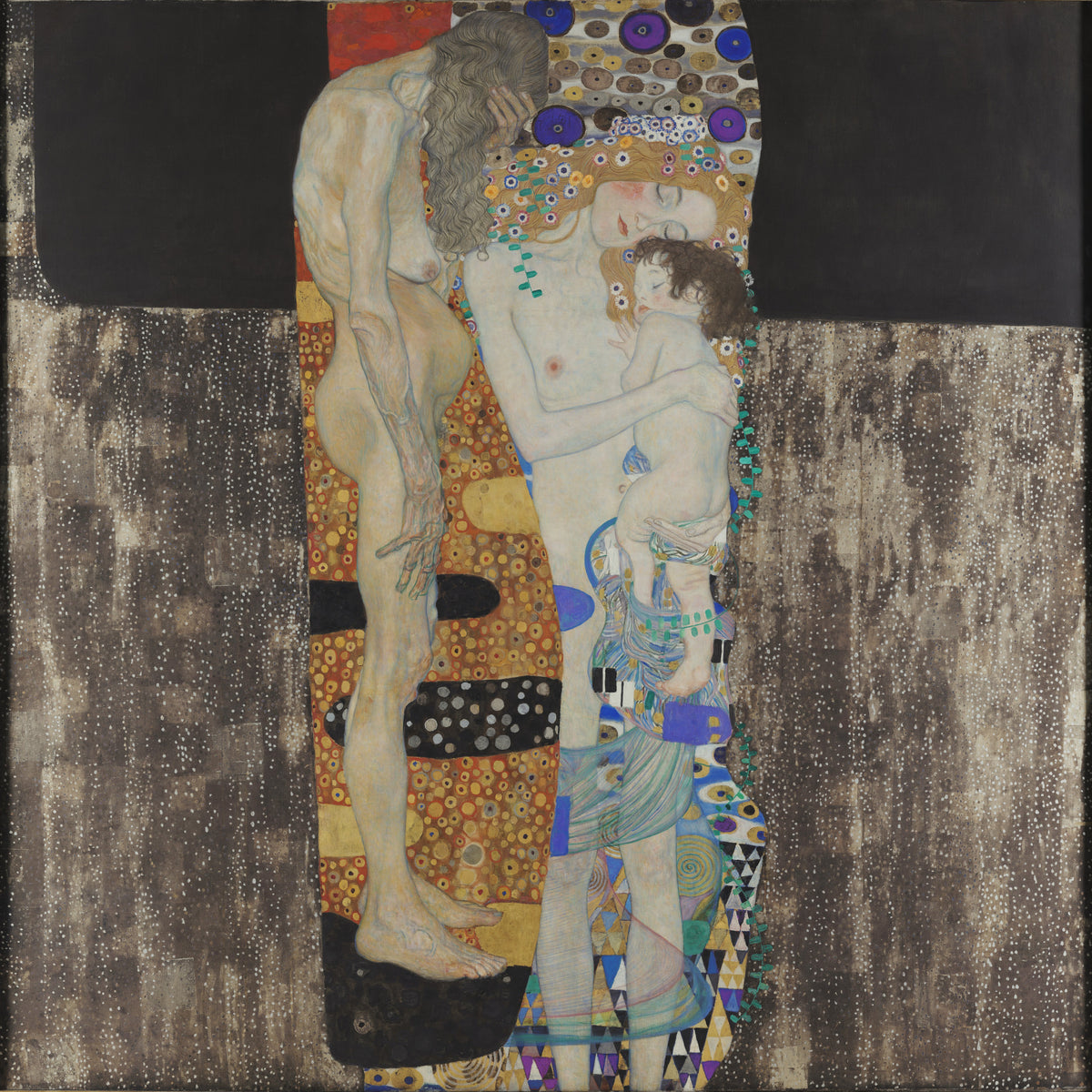 De drie levensfasen van de vrouw, Gustav Klimt, kunstdruk van willem.
