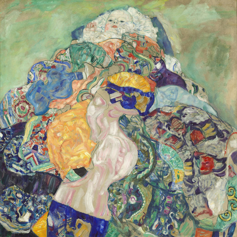 Baby (Wieg), Gustav Klimt, kunstdruk van willem.