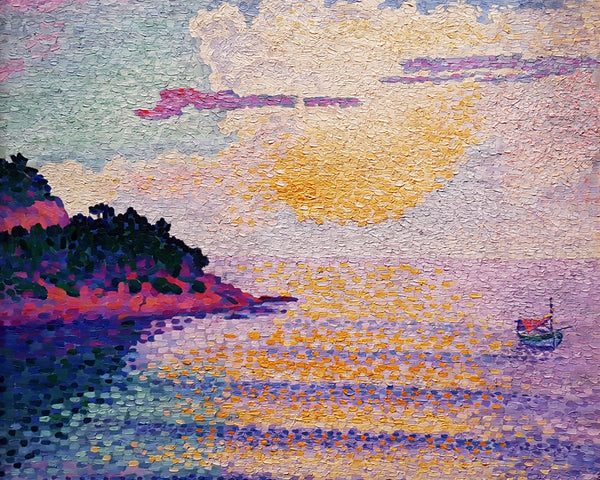 Zonsondergang boven zee, Henri Edmond Cross, kunstdruk van willem.