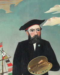 Zelfportret-landschap, Henri Rousseau, detail