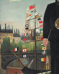 Zelfportret-landschap, Henri Rousseau, detail