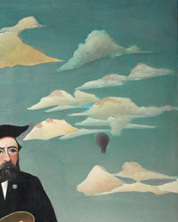 Zelfportret-landschap, Henri Rousseau, detail