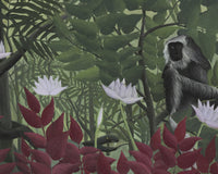 Tropisch woud met apen, Henri Rousseau, detail