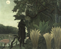 De slangenbezweerster, Henri Rousseau, kunstdruk van willem.