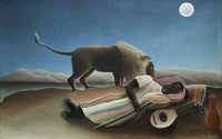 De slapende bohémienne, Henri Rousseau, kunstdruk van willem.