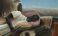 De slapende bohémienne, Henri Rousseau, detail
