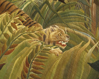 Verrast! (Tijger in een tropische storm), Henri Rousseau, detail