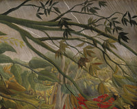 Verrast! (Tijger in een tropische storm), Henri Rousseau, detail