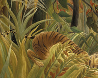 Verrast! (Tijger in een tropische storm), Henri Rousseau, detail