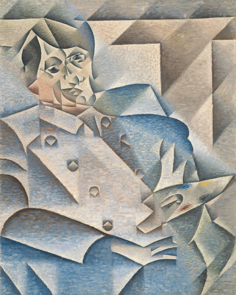 Portret van Pablo Picasso, Juan Gris, kunstdruk van willem.
