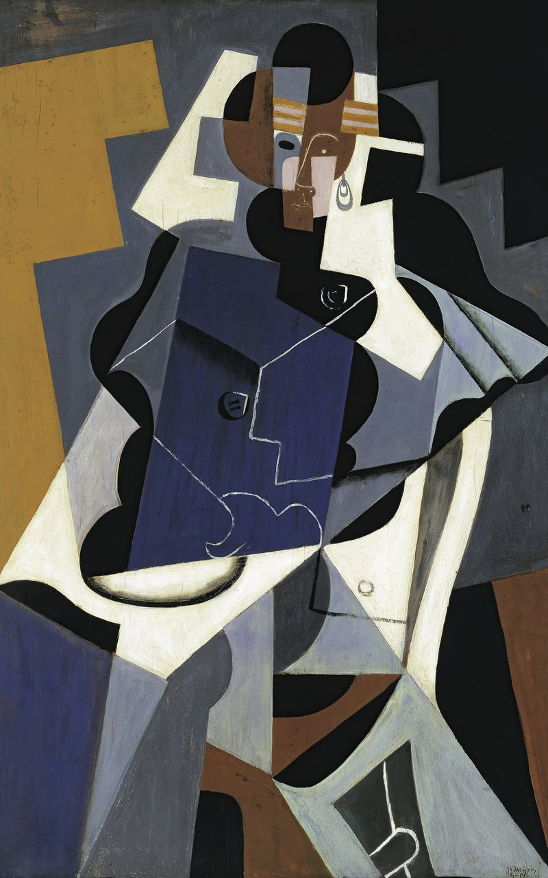 Zittende vrouw, Juan Gris, kunstdruk van willem.