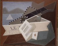 Gitaar voor de zee, Juan Gris, kunstdruk van willem.