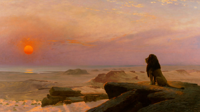 De twee majesteiten, Jean-Léon Gérôme, kunstdruk van willem.