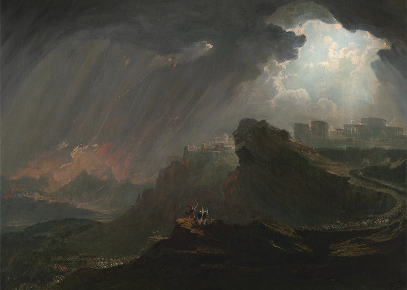 Jozua gebiedt de zon stil te staan bij Gibeon, John Martin, kunstdruk van willem.