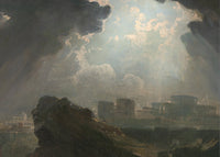 Jozua gebiedt de zon stil te staan bij Gibeon, John Martin, detail