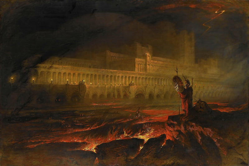 Pandemonium, John Martin, kunstdruk van willem.
