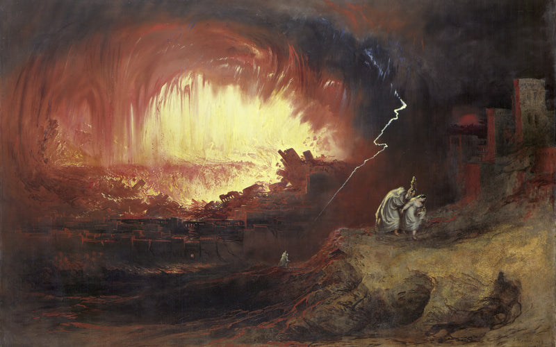 De verwoesting van Sodom en Gomorra, John Martin, kunstdruk van willem.