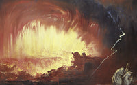 De verwoesting van Sodom en Gomorra, John Martin, detail