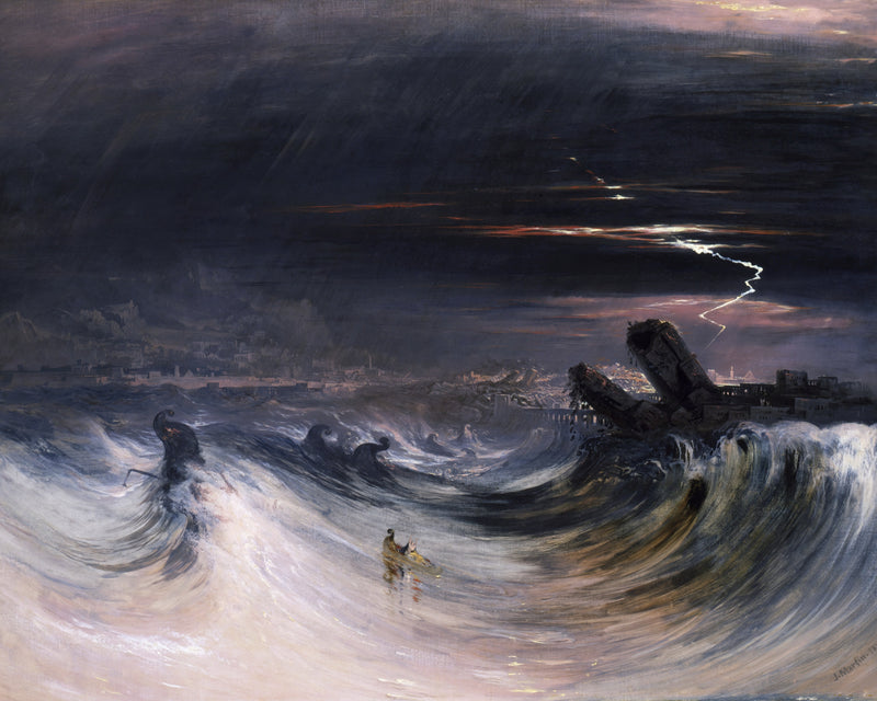 De verwoesting van Tyrus, John Martin, kunstdruk van willem.