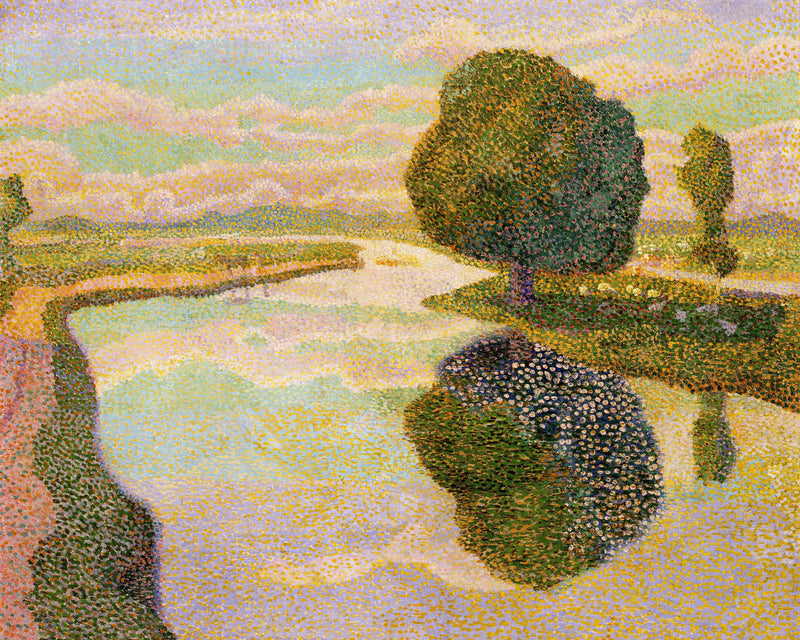 Landschap met kanaal, Jan Toorop, kunstdruk van willem.