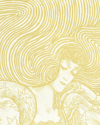 Vrouw met vlinder bij een vijver met twee zwanen, Jan Toorop, detail