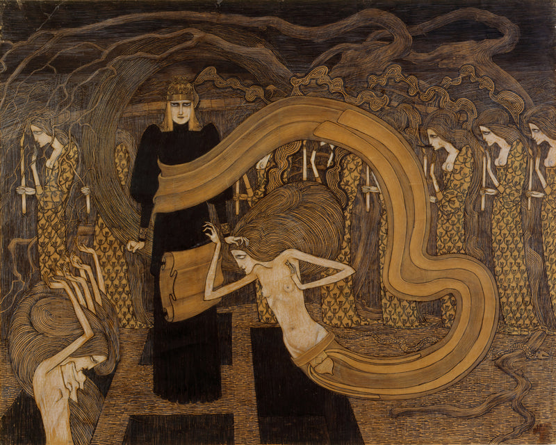 Fatalisme, Jan Toorop, kunstdruk van willem.