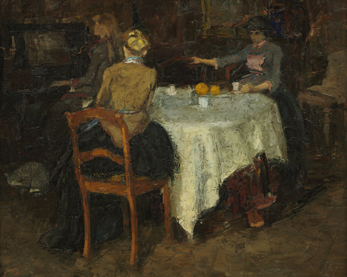 Het pianospel, Jan Toorop, kunstdruk van willem.