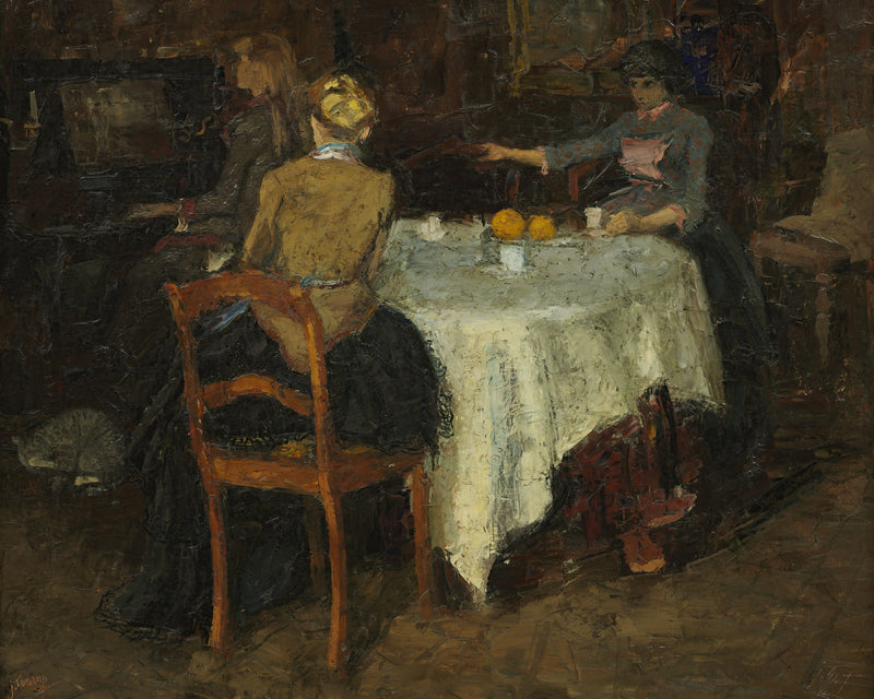 Het pianospel, Jan Toorop, kunstdruk van willem.