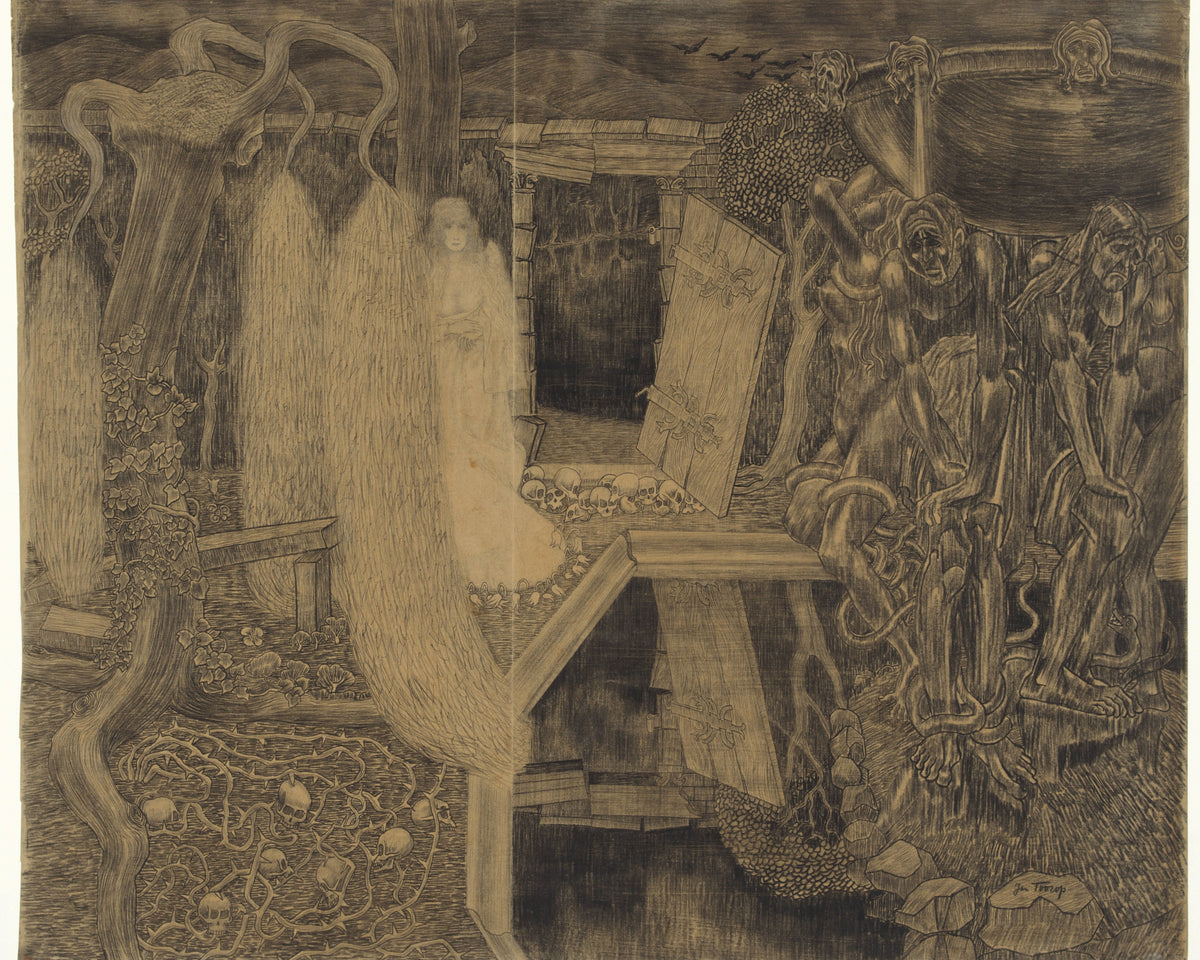 Oude tuin der weeën, Jan Toorop, kunstdruk van willem.