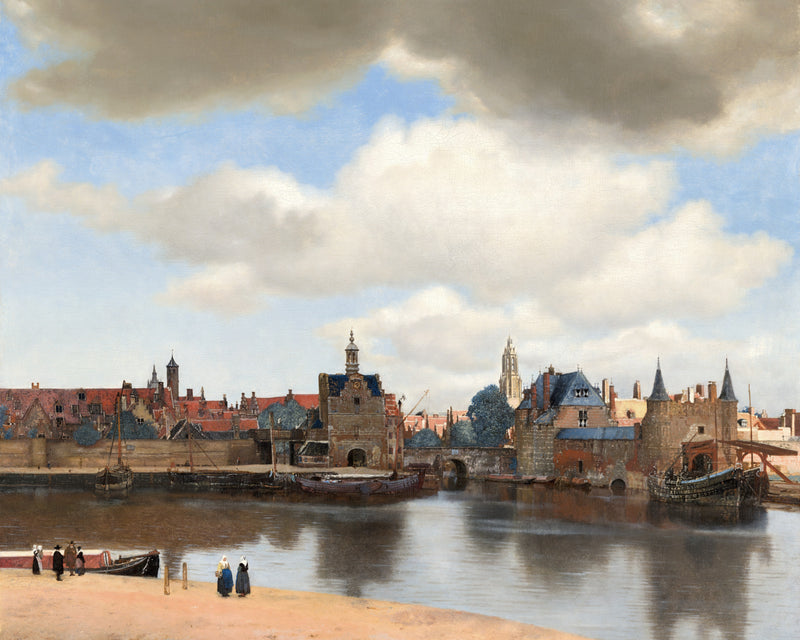 Zicht op Delft, Johannes Vermeer, kunstdruk van willem.