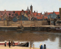 Zicht op Delft, Johannes Vermeer, detail