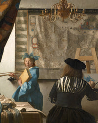 De allegorie op de schilderkunst, Johannes Vermeer, detail