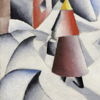 Ochtend in het dorp na de sneeuwstorm, Kasimir Malevitsj, detail
