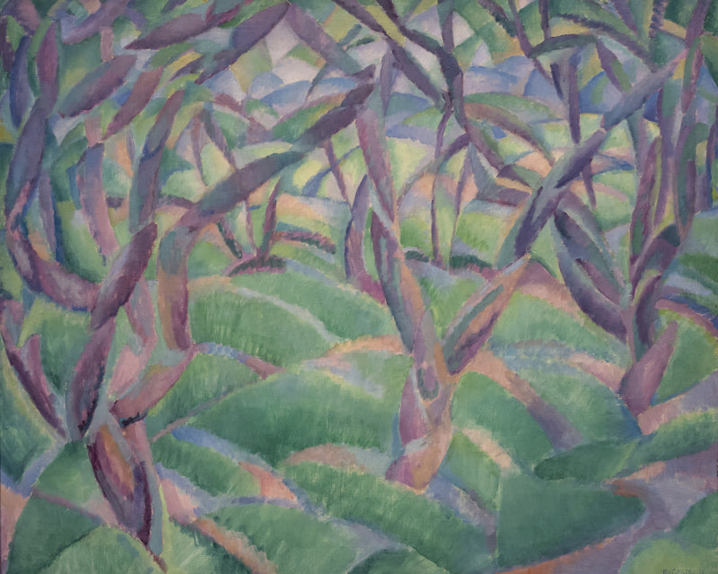 Boomgaard, Leo Gestel, kunstdruk van willem.