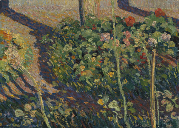 Tuingezicht, Leo Gestel, kunstdruk van willem.