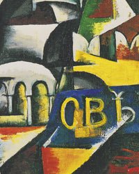 Kubistisch stadsgezicht, Ljoebov Popova, detail