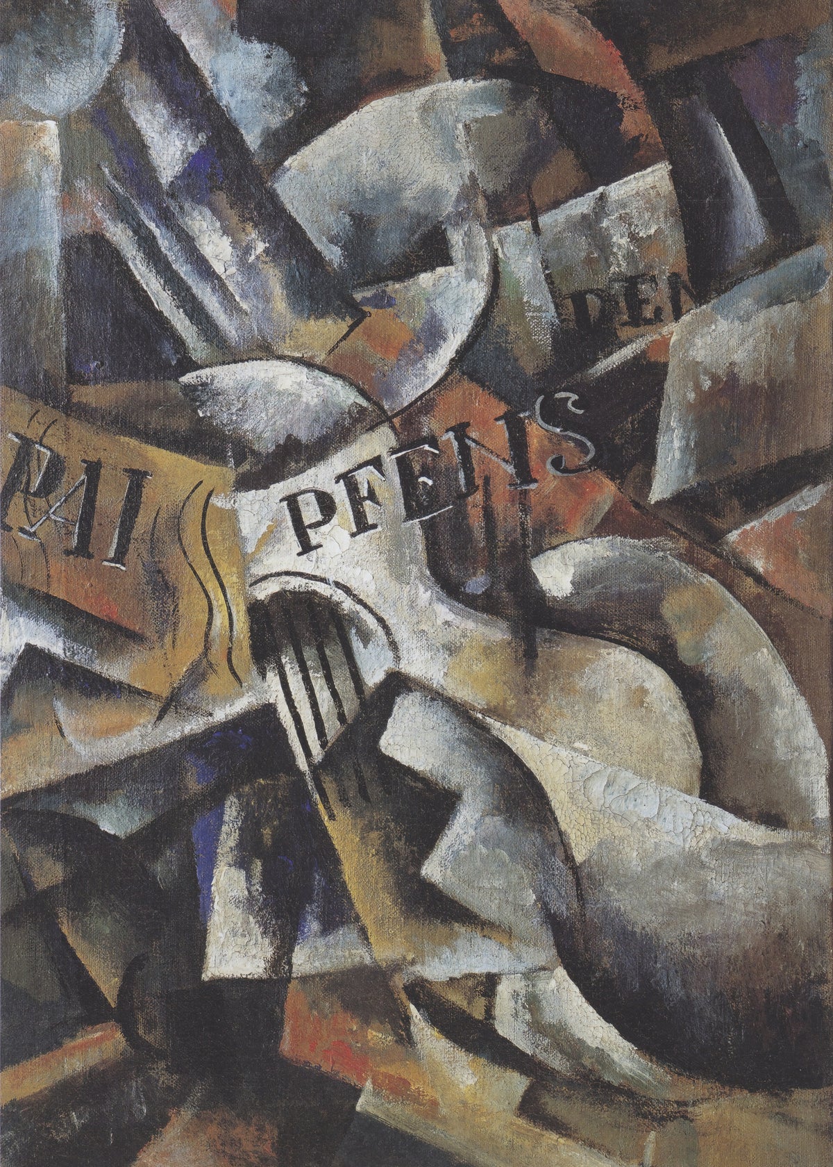 Stilleven met gitaar, Ljoebov Popova, kunstdruk van willem.